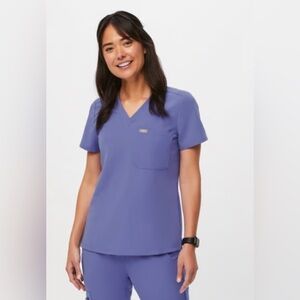 Figs slim Catarina scrub top, color blueberry, size S, like new